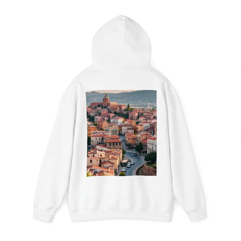 Italian Hilltop Town Warm Sunset Sky – Hoodies