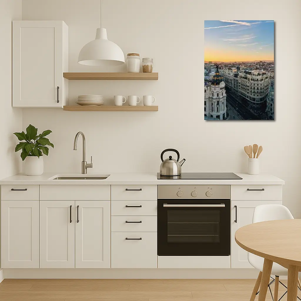 Madrid Gran Via Skyline Sunset View – Wall Art
