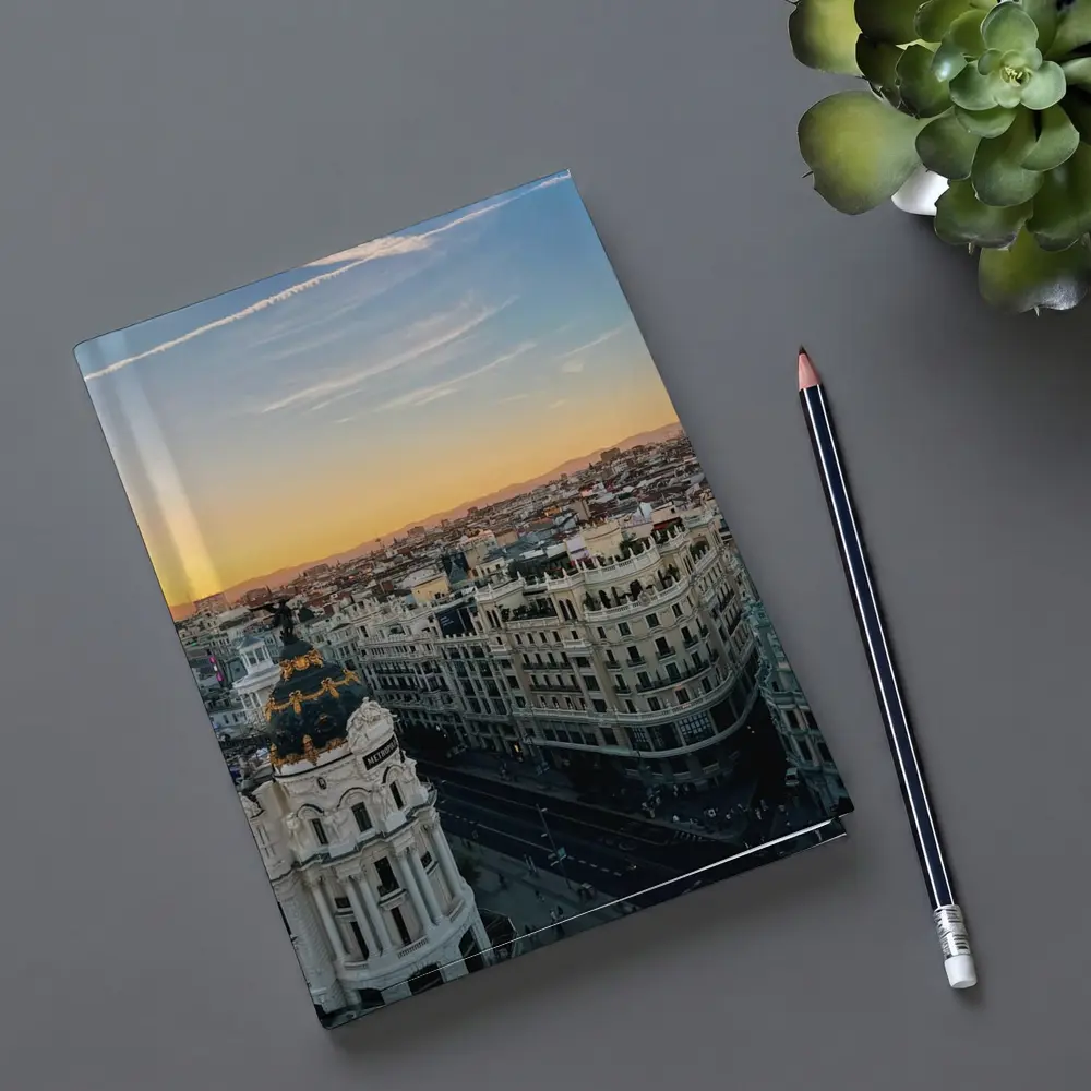 Madrid Gran Via Skyline Sunset View – Notebooks