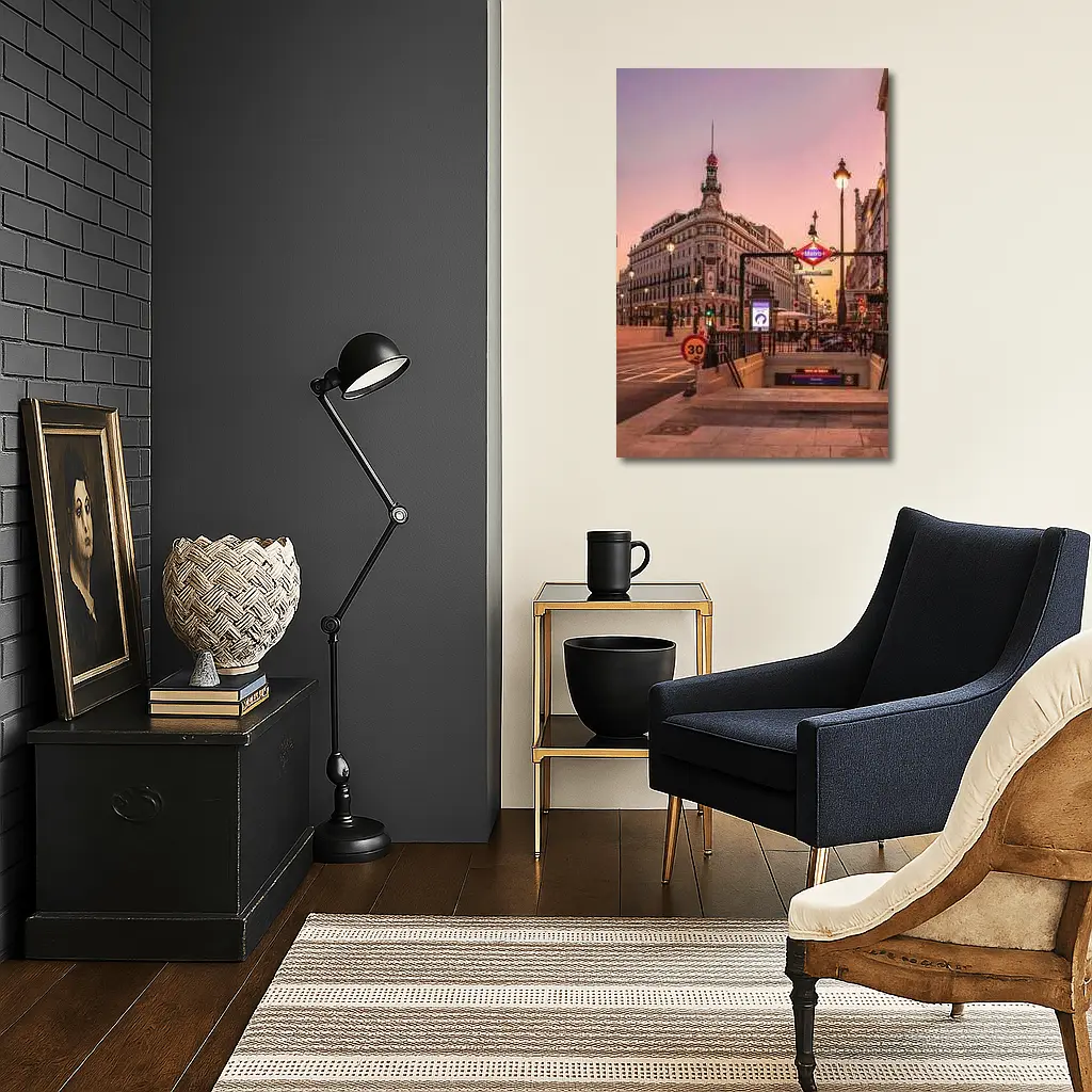 Madrid Metro Sevilla Station Sunset Street – Wall Art