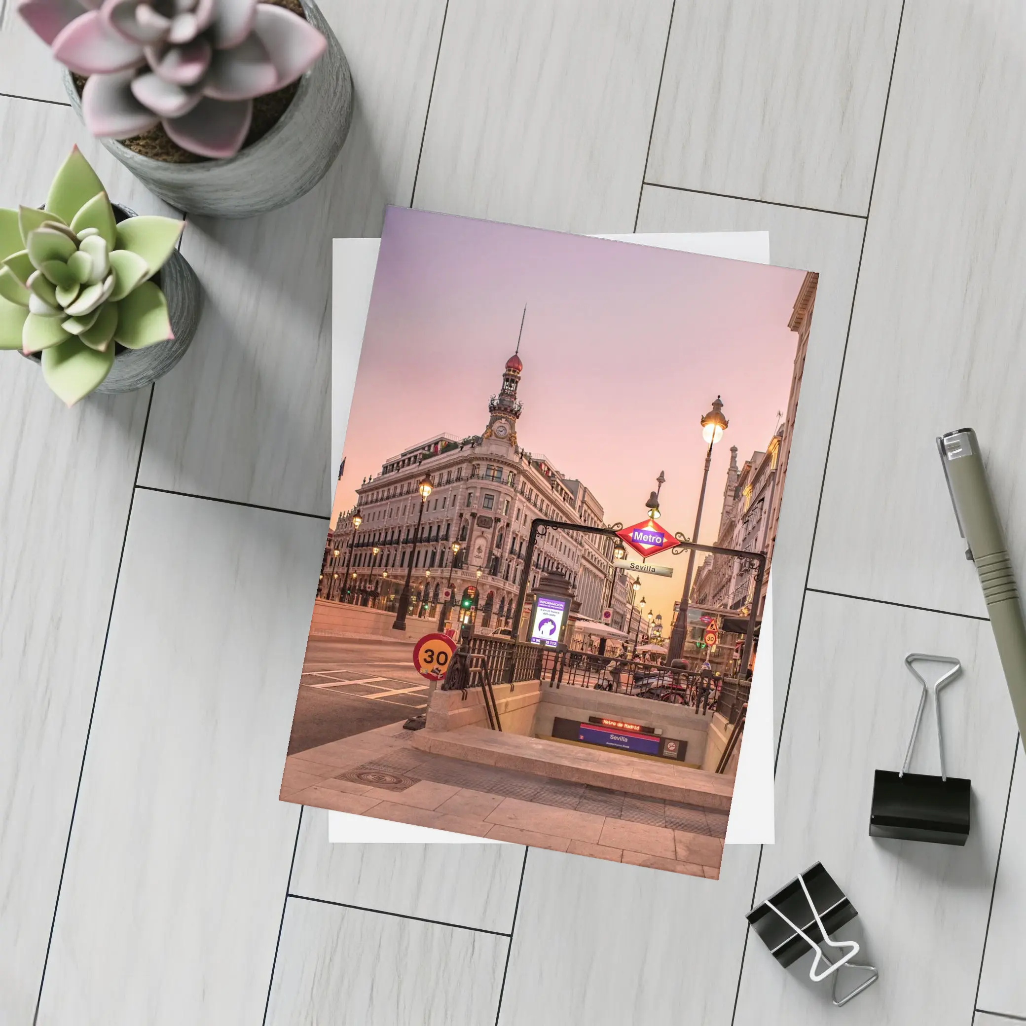Madrid Metro Sevilla Station Sunset Street – Postcards