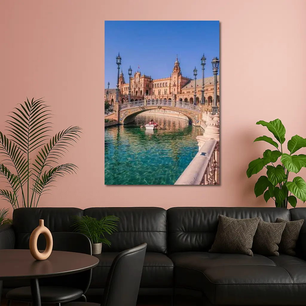 Plaza de Espana Seville Bridge Canal View – Wall Art