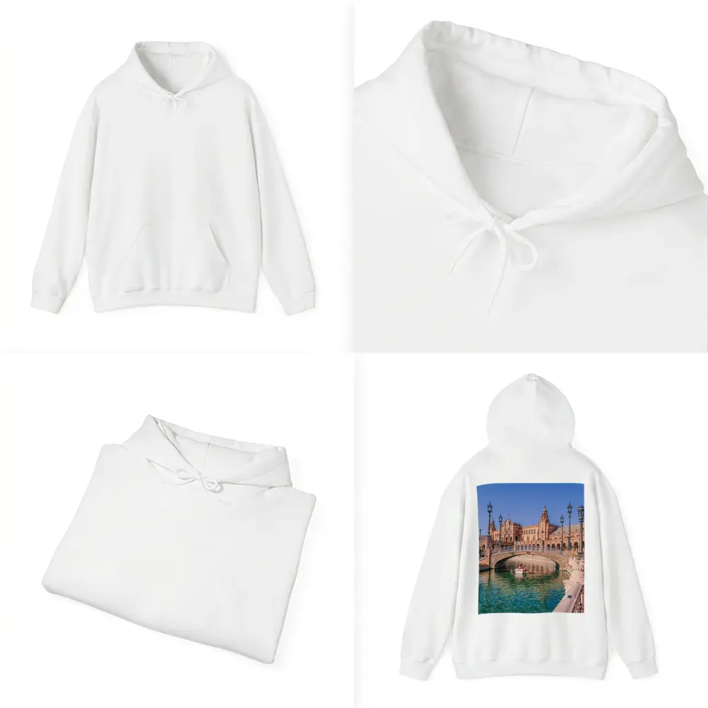 Plaza de Espana Seville Bridge Canal View – Hoodies