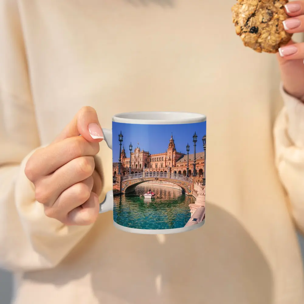 Plaza de Espana Seville Bridge Canal View – Mugs