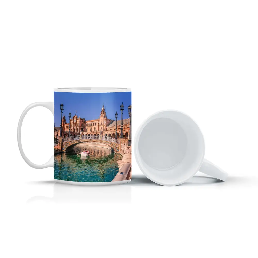 Plaza de Espana Seville Bridge Canal View – Mugs