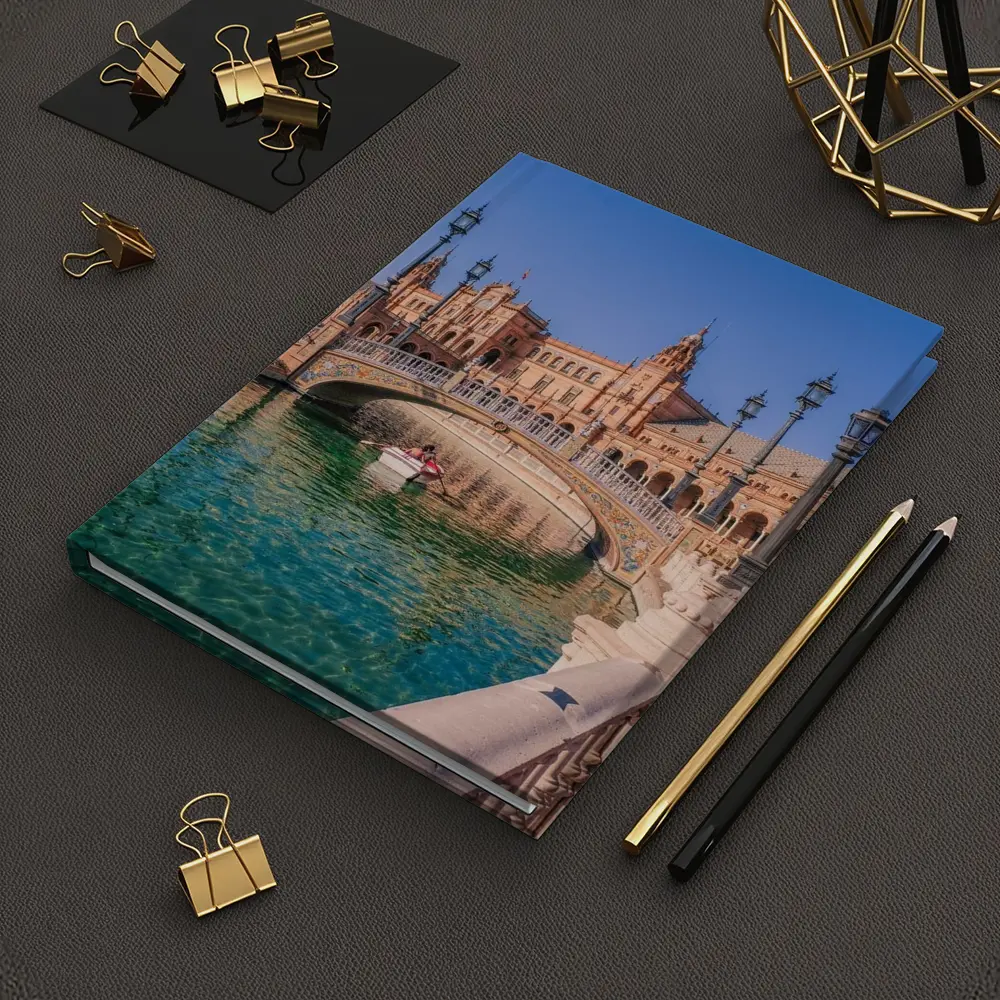 Plaza de Espana Seville Bridge Canal View – Notebooks