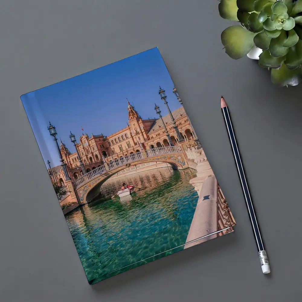 Plaza de Espana Seville Bridge Canal View – Notebooks