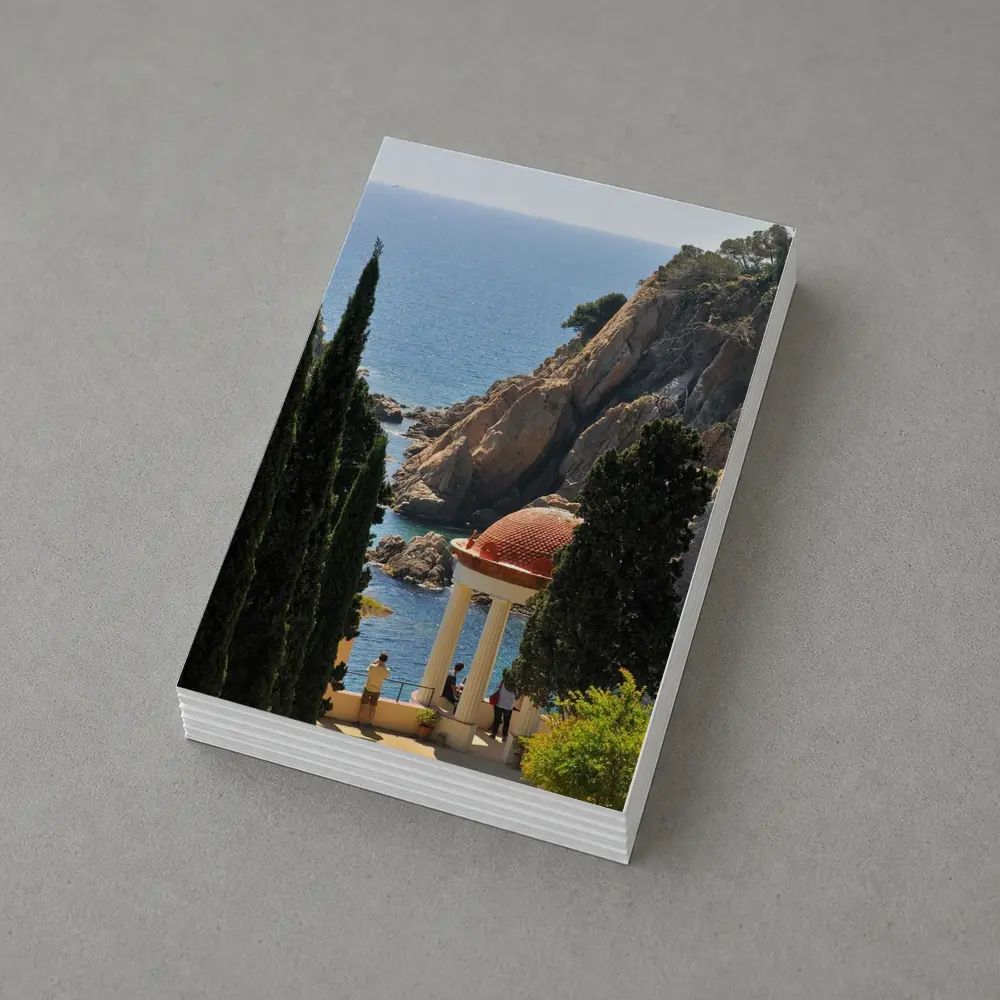 Mediterranean Coastal Gazebo Overlooking Rocky Cliffs – Postcards