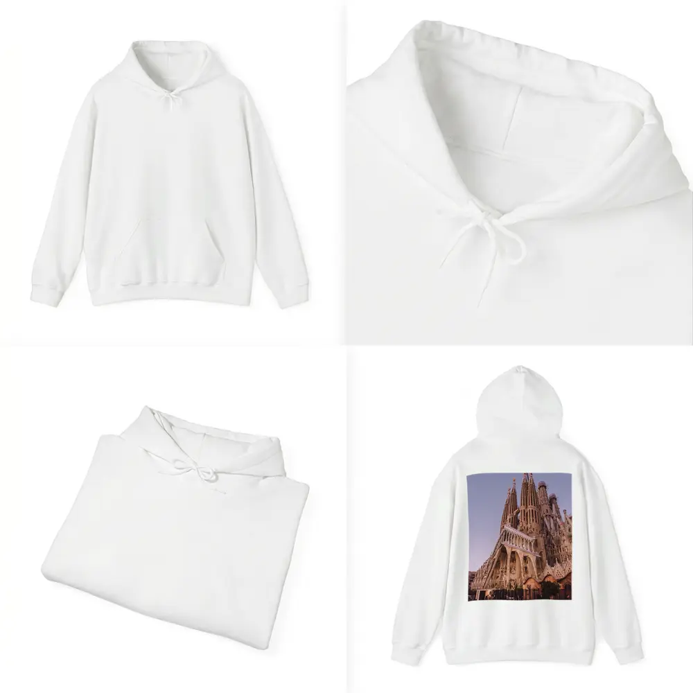 Sagrada Familia Barcelona Dusk Purple Sky – Hoodies
