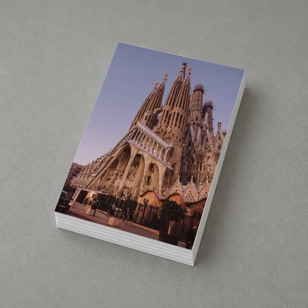 Sagrada Familia Barcelona Dusk Purple Sky – Postcards