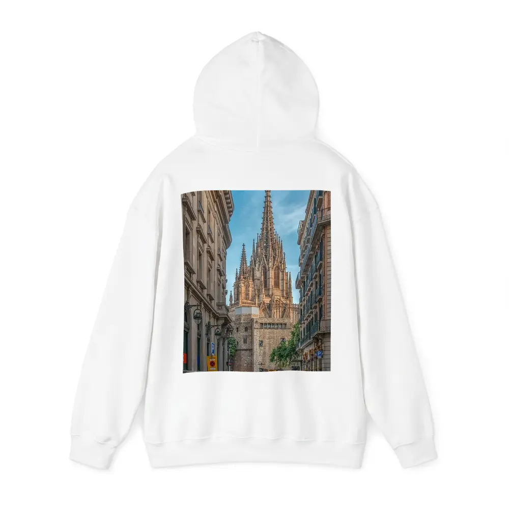 Barcelona Cathedral Gothic Spire Street View – Hoodies