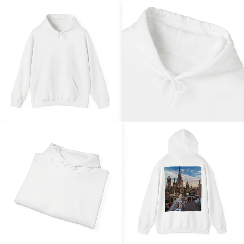 Barcelona Cathedral Rooftop Terrace Sky View – Hoodies