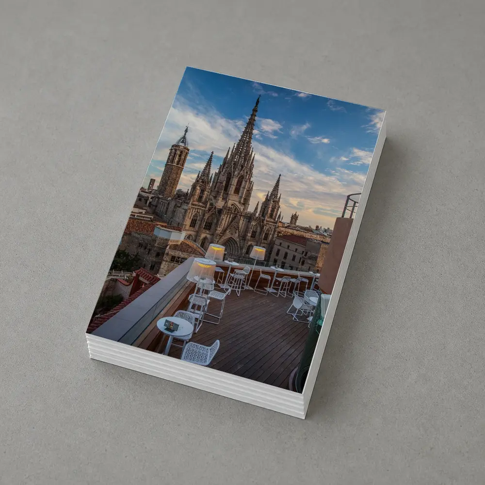 Barcelona Cathedral Rooftop Terrace Sky View – Postcards