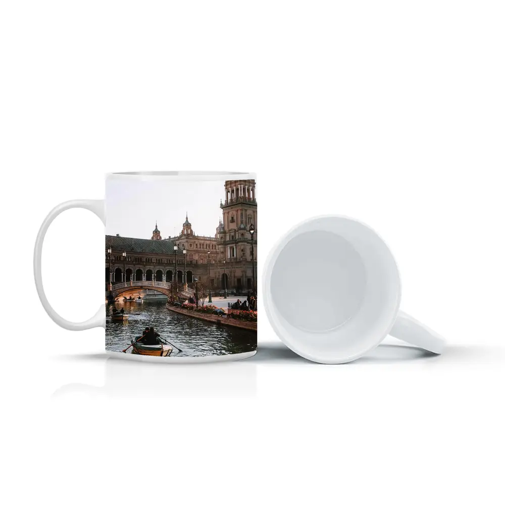 Plaza de Espana Seville Canal Rowing Boats – Mugs