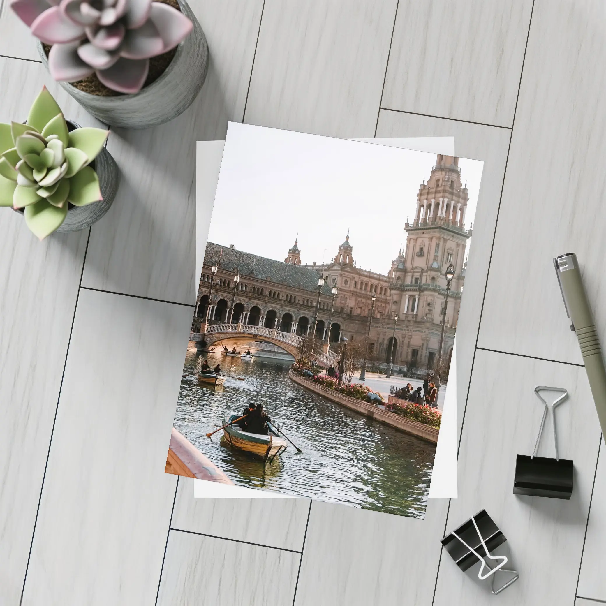 Plaza de Espana Seville Canal Rowing Boats – Postcards