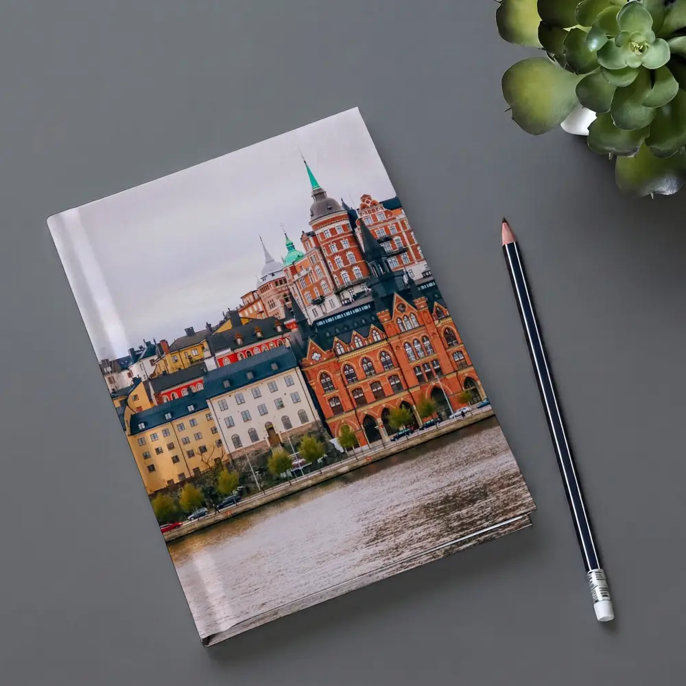 Stockholm Waterfront Historic Buildings Cloudy Day – Notebooks