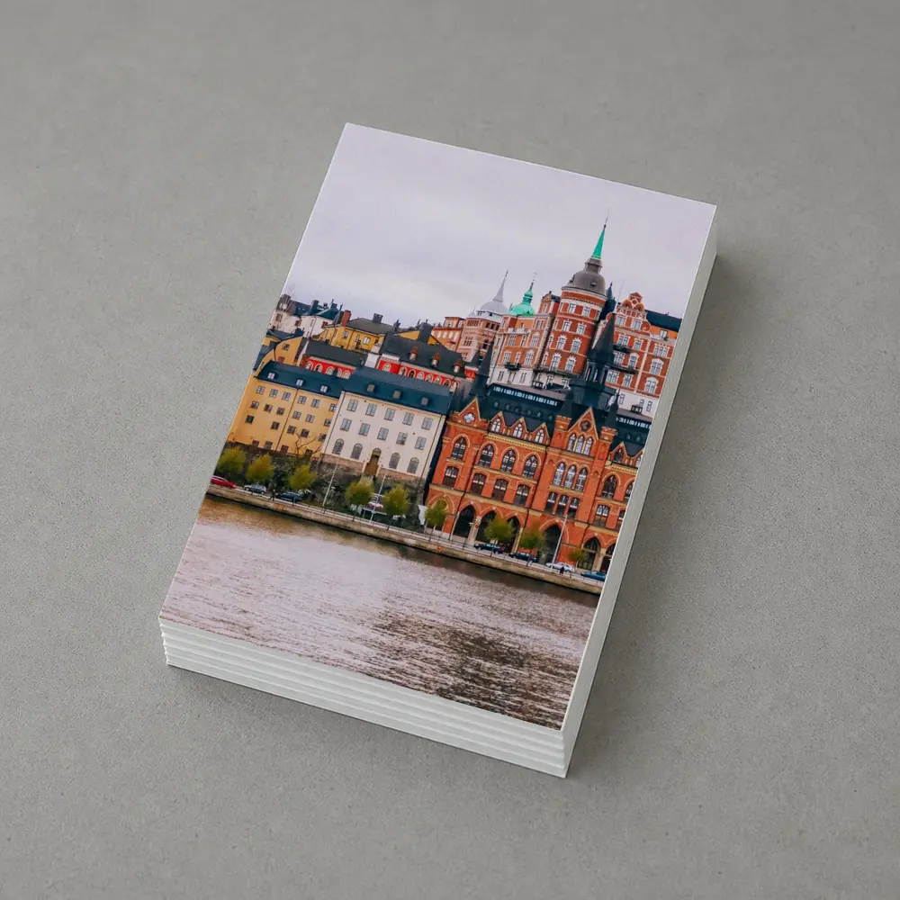 Stockholm Waterfront Historic Buildings Cloudy Day – Postcards