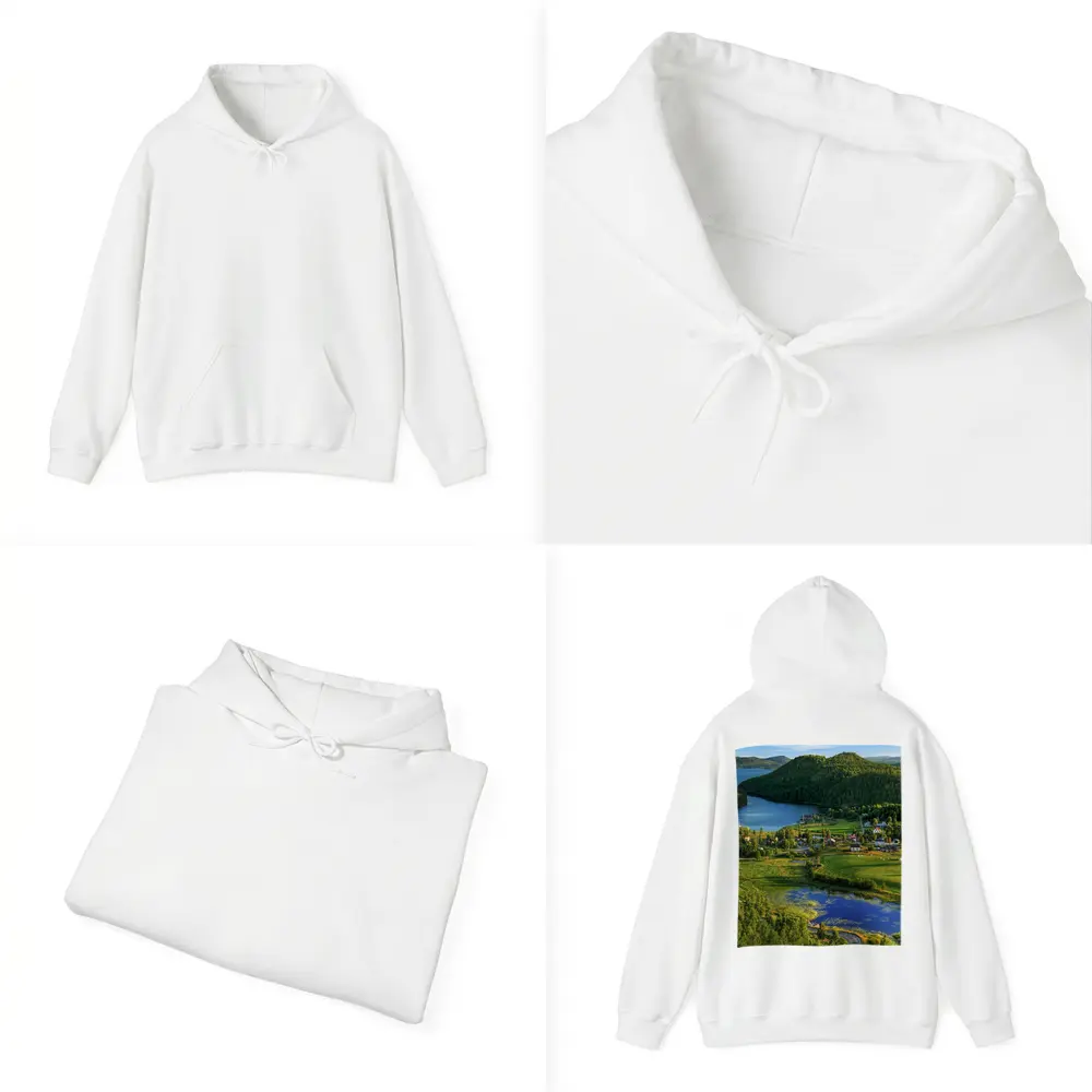 Scenic Norwegian Village Lake Green Hills – Hoodies