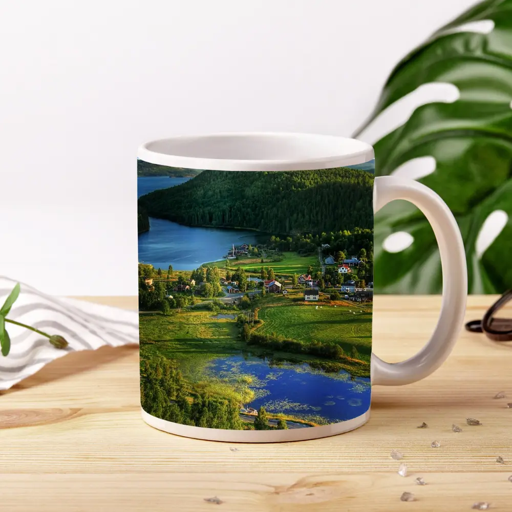 Scenic Norwegian Village Lake Green Hills – Mugs