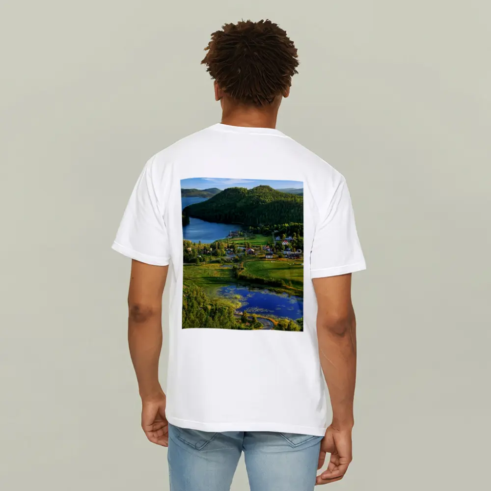 Scenic Norwegian Village Lake Green Hills – T-Shirts
