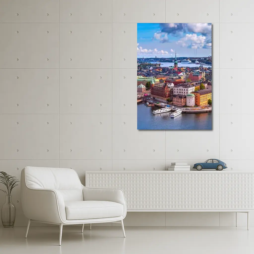 Stockholm Old Town Aerial City View – Wall Art