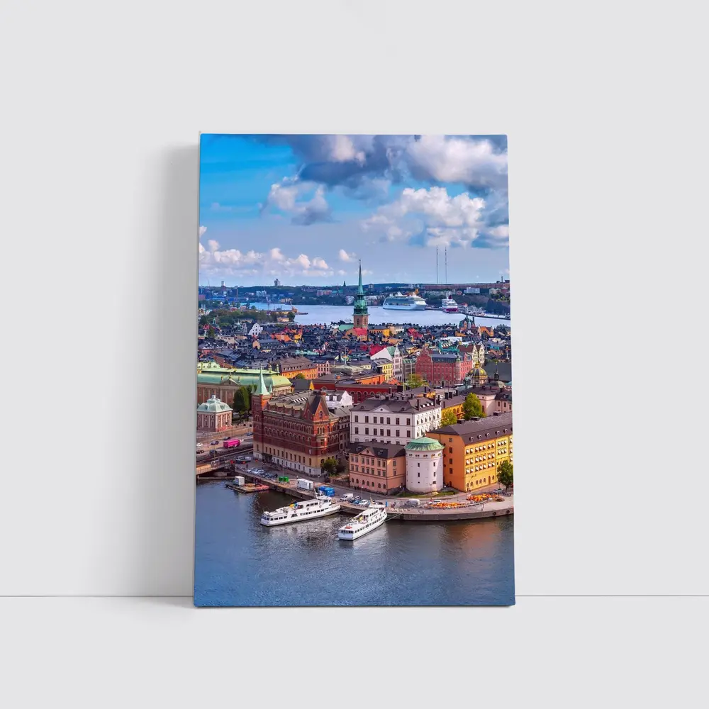 Stockholm Old Town Aerial City View – Wall Art