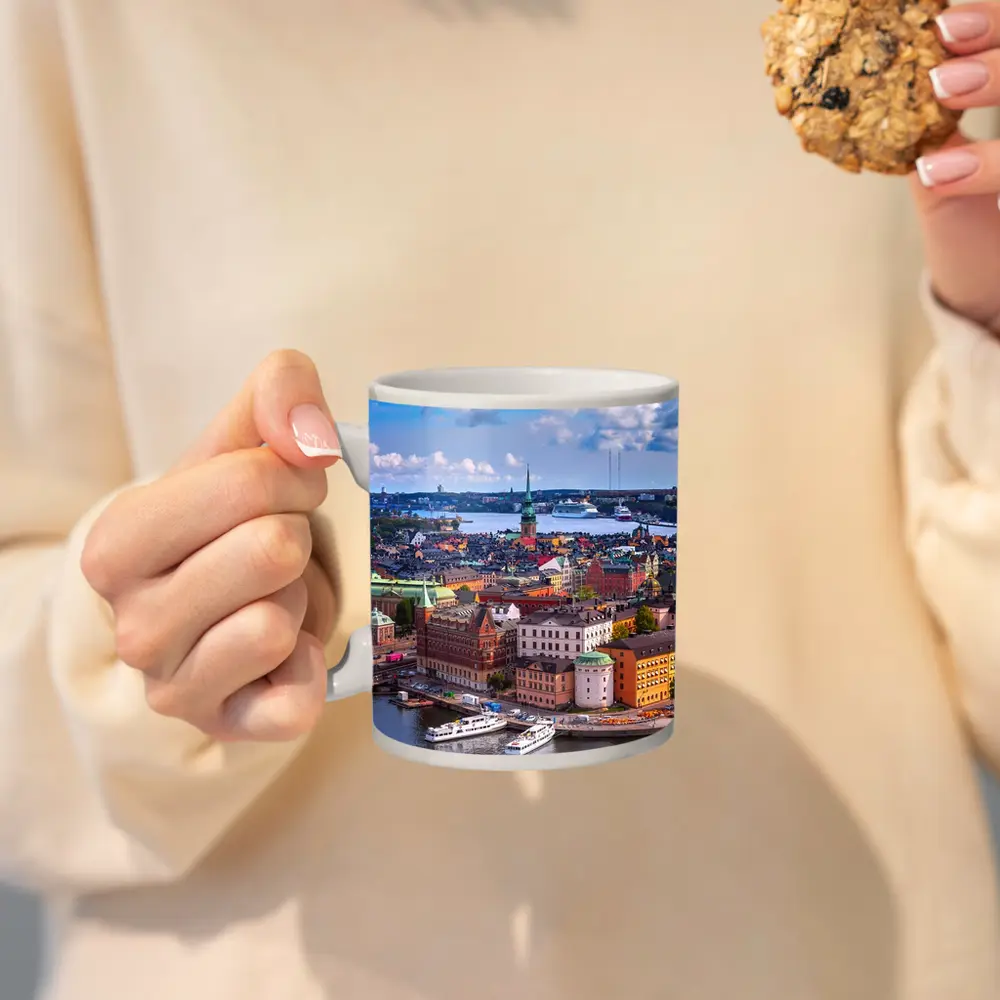 Stockholm Old Town Aerial City View – Mugs