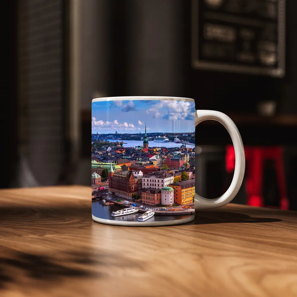 Stockholm Old Town Aerial City View – Mugs