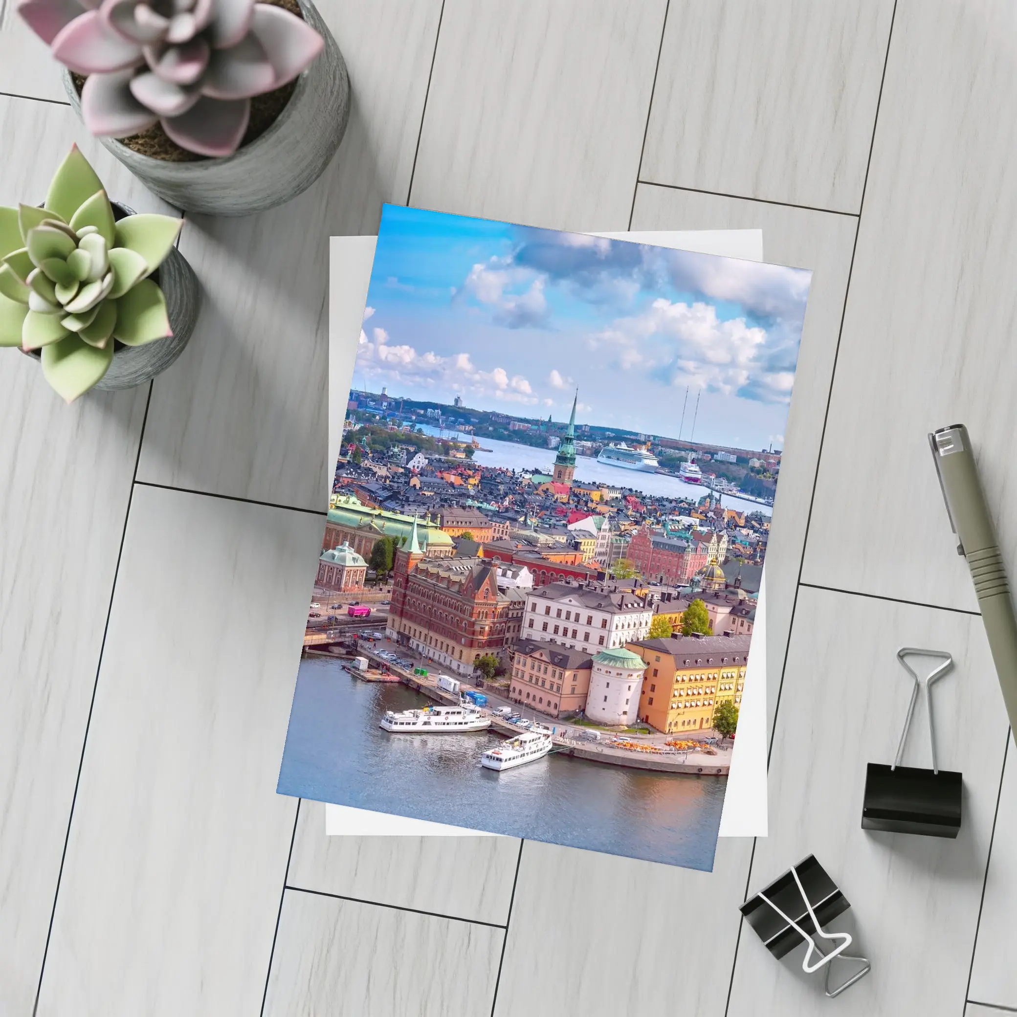 Stockholm Old Town Aerial City View – Postcards