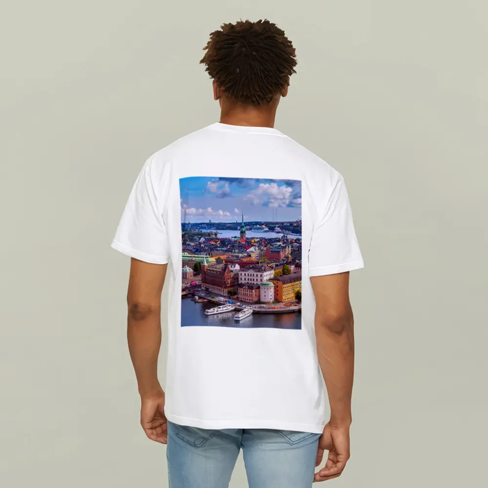 Stockholm Old Town Aerial City View – T-Shirts
