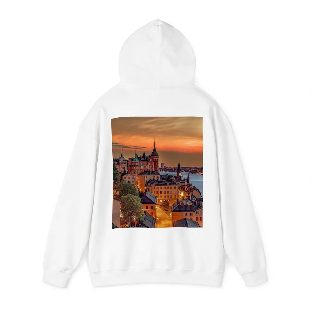 Stockholm Old Town Fiery Sunset Sky – Hoodies