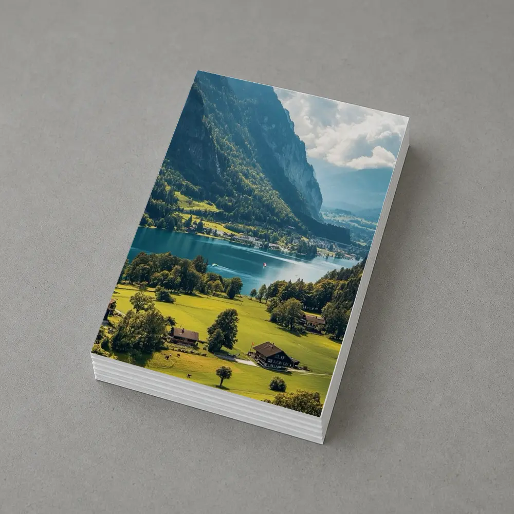Alpine Lake Valley Green Mountains Switzerland – Postcards