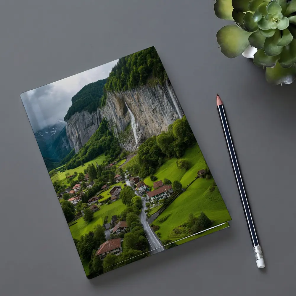 Lauterbrunnen Valley Waterfall Swiss Alpine Village – Notebooks