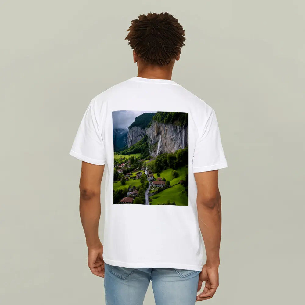 Lauterbrunnen Valley Waterfall Swiss Alpine Village – T-Shirts