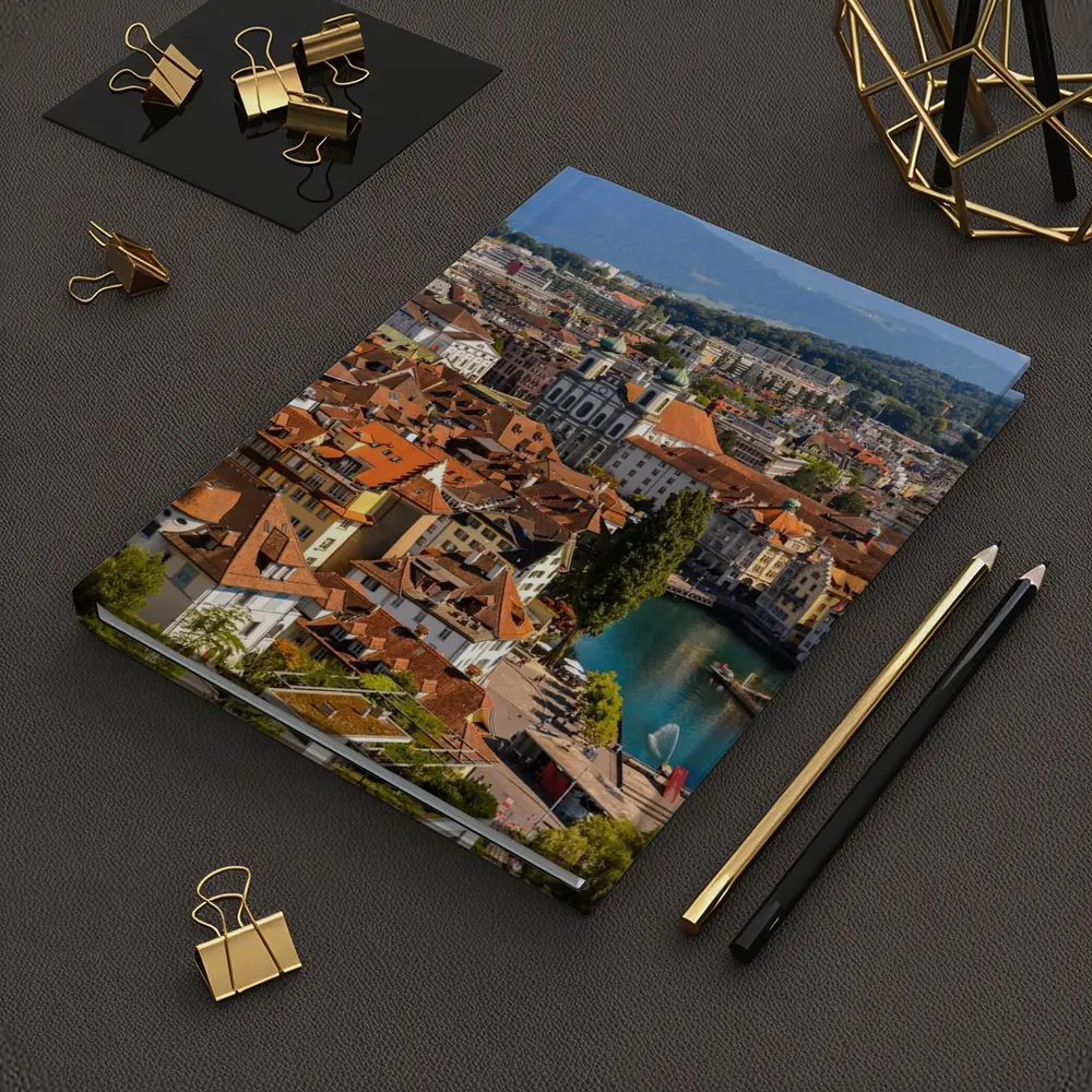 Lucerne Old Town Aerial View Alps Switzerland – Notebooks