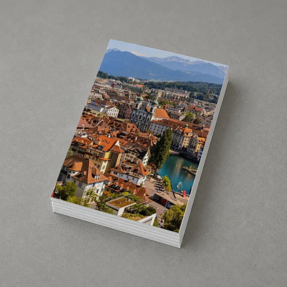Lucerne Old Town Aerial View Alps Switzerland – Postcards