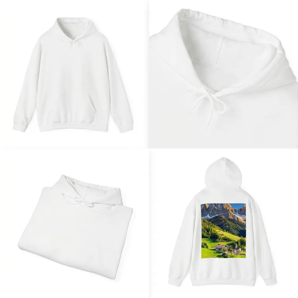 Dolomites Alpine Village Green Mountain Valley – Hoodies