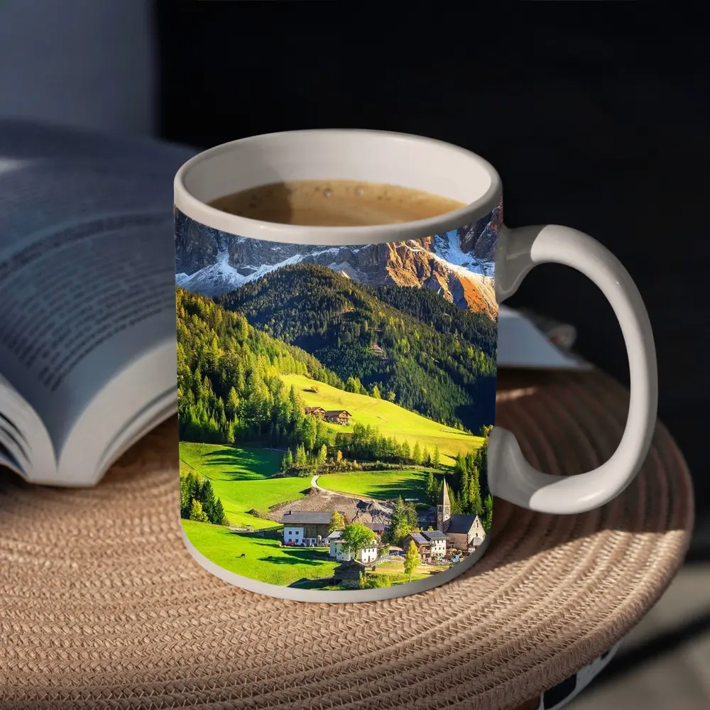 Dolomites Alpine Village Green Mountain Valley – Mugs