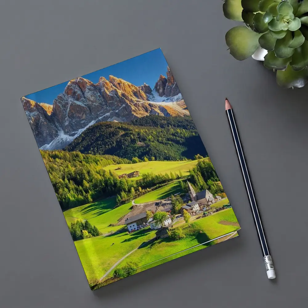 Dolomites Alpine Village Green Mountain Valley – Notebooks