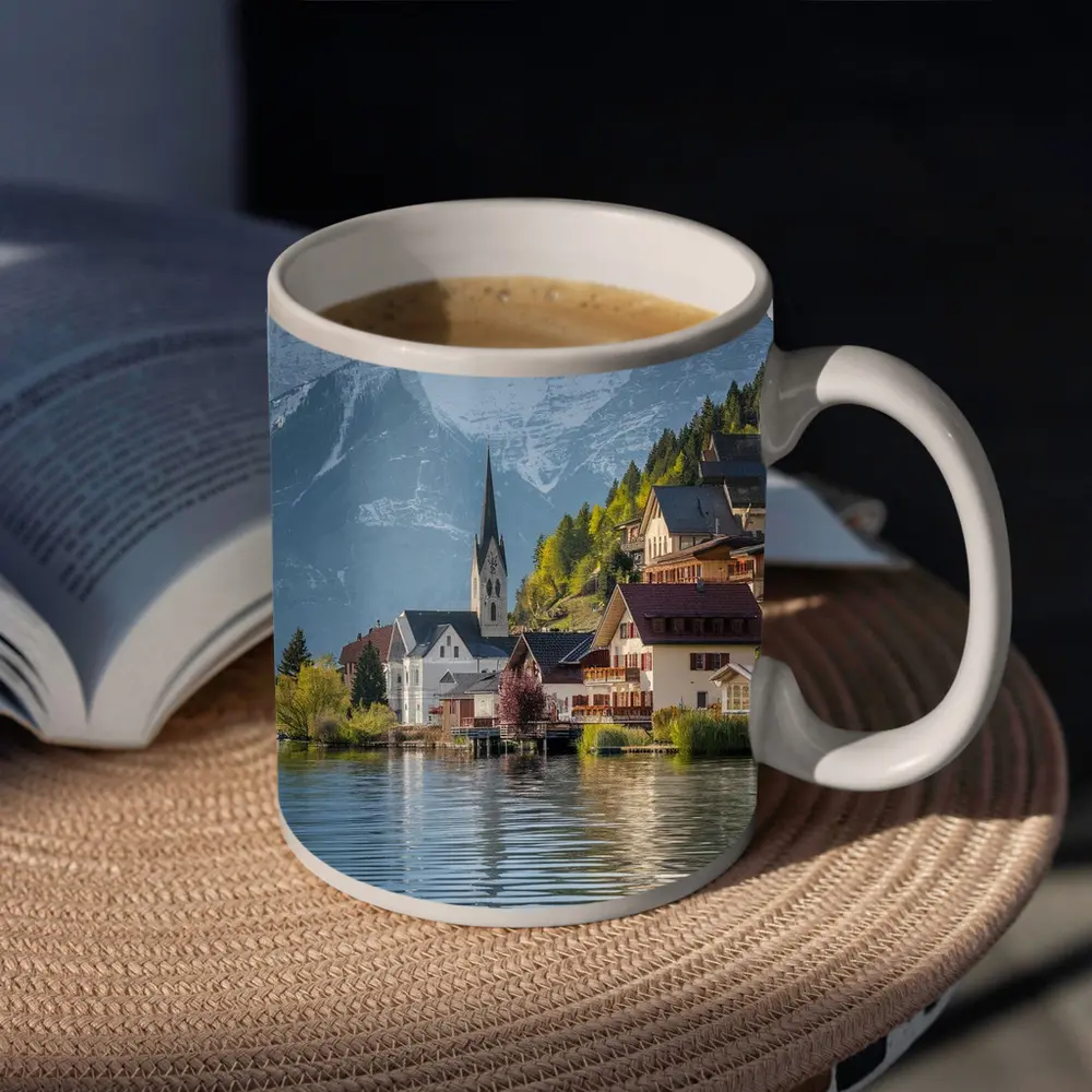 Hallstatt Village Lake Alps Mountain View – Mugs