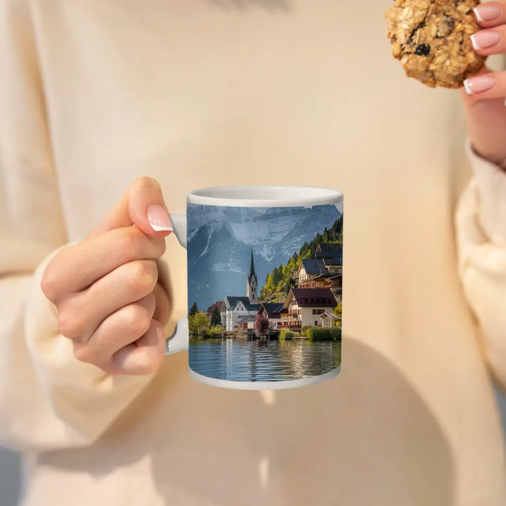 Hallstatt Village Lake Alps Mountain View – Mugs