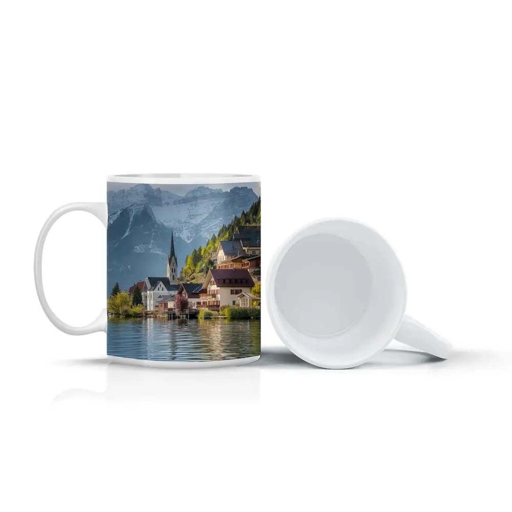Hallstatt Village Lake Alps Mountain View – Mugs