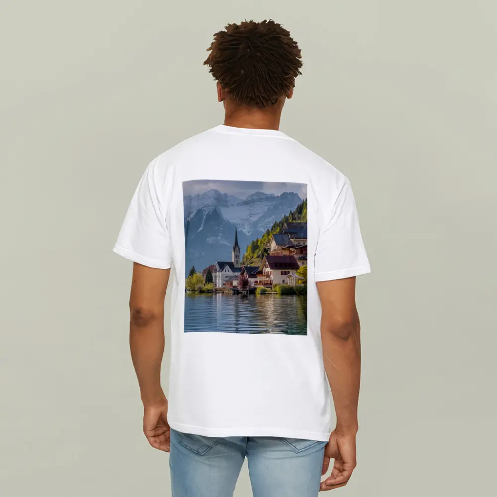 Hallstatt Village Lake Alps Mountain View – T-Shirts