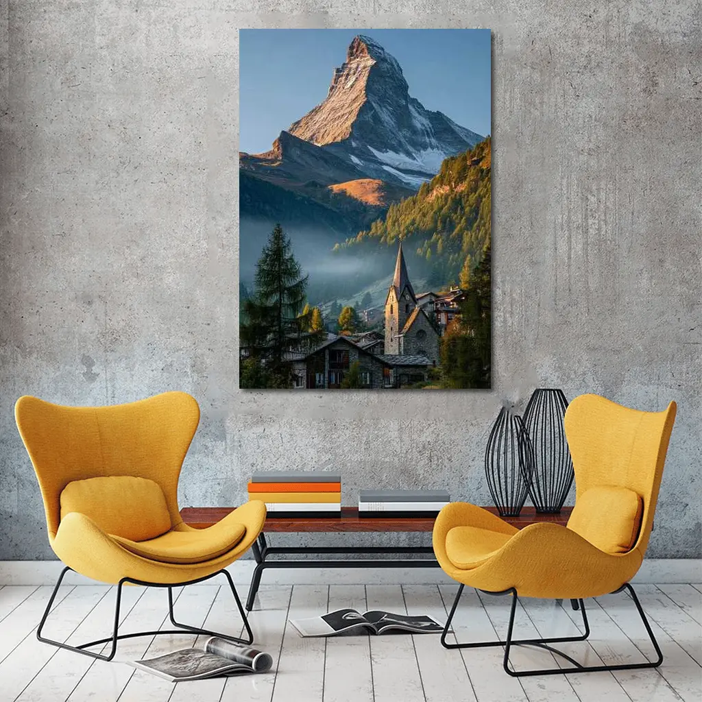 Matterhorn Peak Alpine Village Morning Light – Wall Art