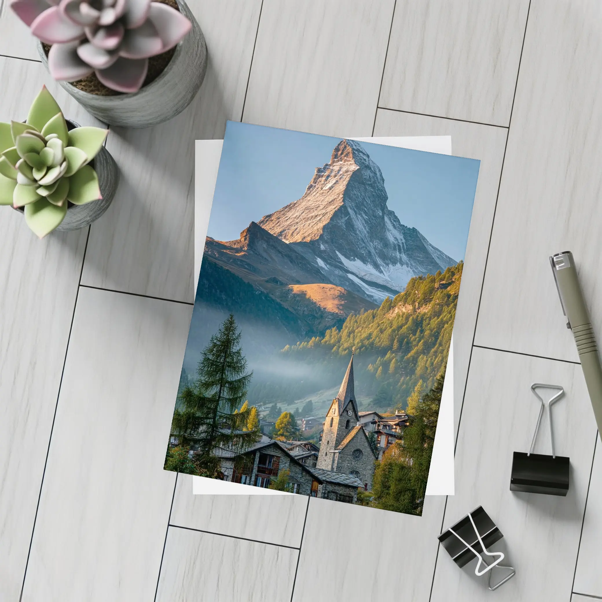 Matterhorn Peak Alpine Village Morning Light – Postcards