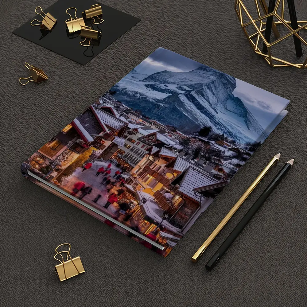 Matterhorn Peak Over Zermatt Winter Village – Notebooks