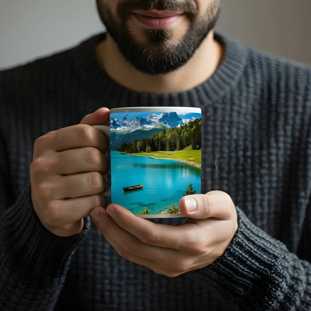 Alpine Lake Mountain Forest Turquoise Water – Mugs