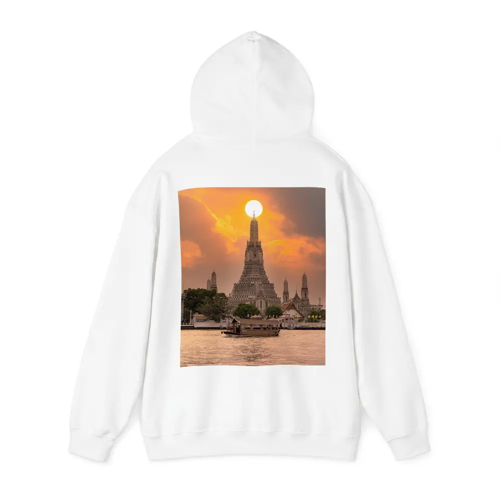 Wat Arun Temple Bangkok Sunset River View – Hoodies