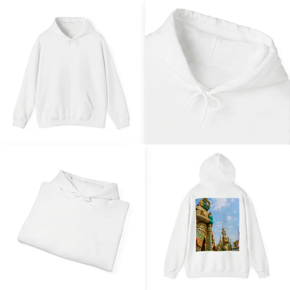 Thai Temple Guardian Statues Blue Sky – Hoodies
