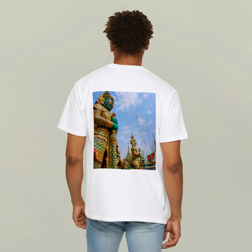 Thai Temple Guardian Statues Blue Sky – T-Shirts